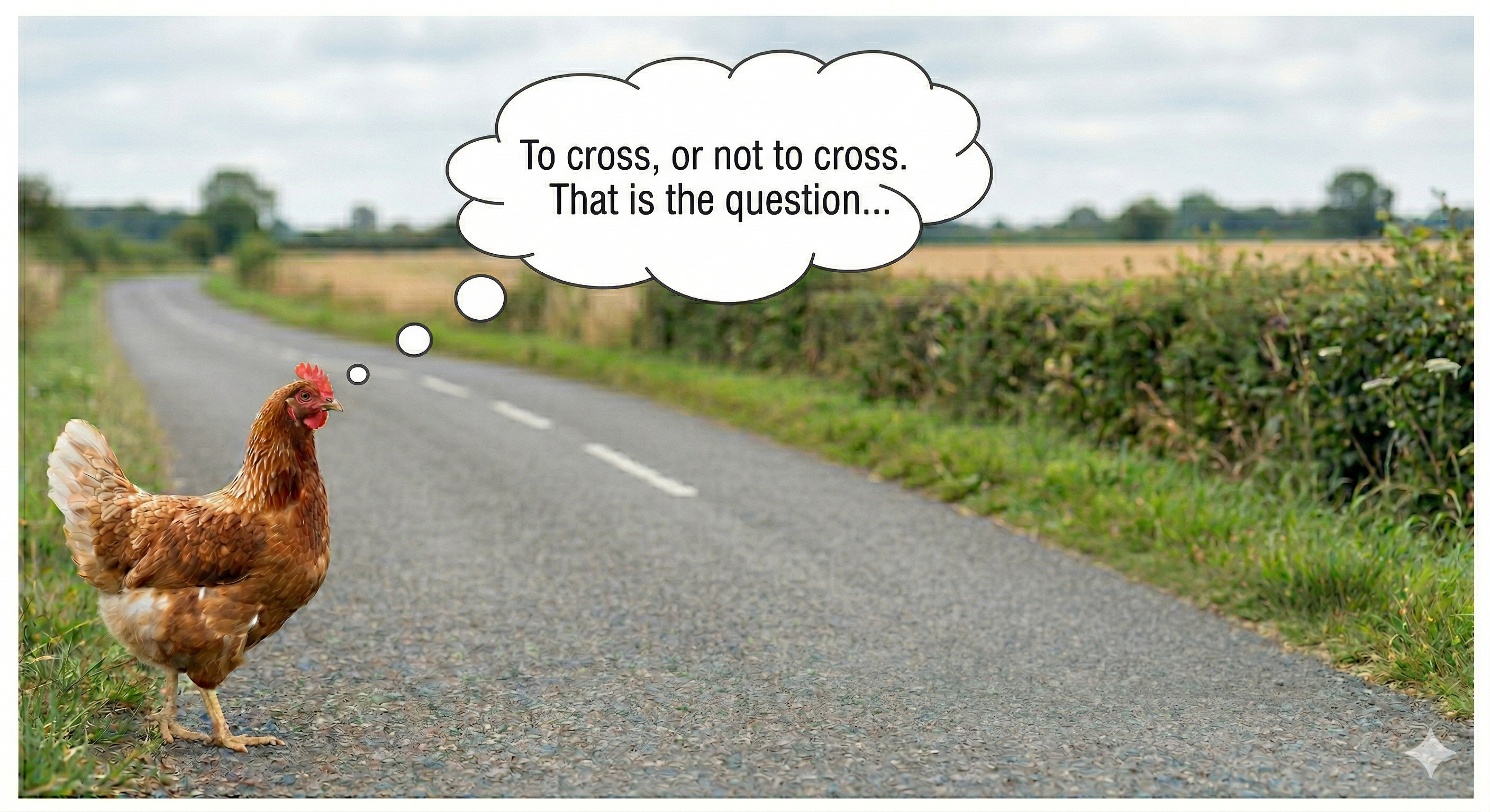 The chicken and the road
